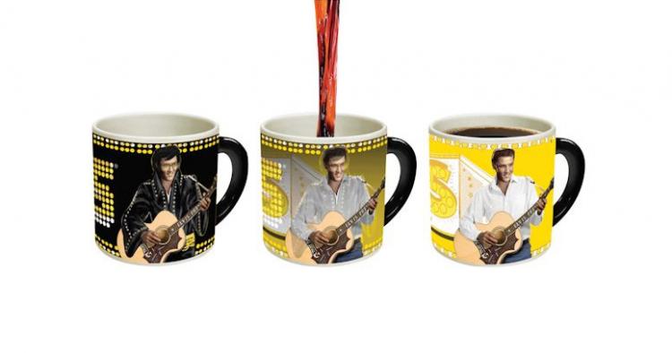 Elvis heat changing coffee mug - elvis mug changes from vegas elvis to memphis elvis with hot liquid