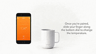 Ember Smart Coffee Mug Keeps Your Coffee Heated At The Perfect Temperature - Smart phone connected coffee mug