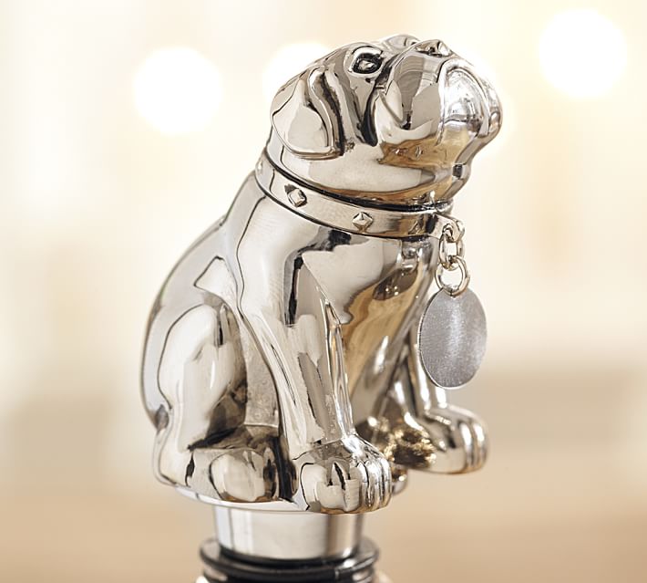 English Bulldog Wine Stopper - Bulldog wine bottle topper