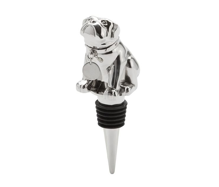 English Bulldog Wine Stopper - Bulldog wine bottle topper