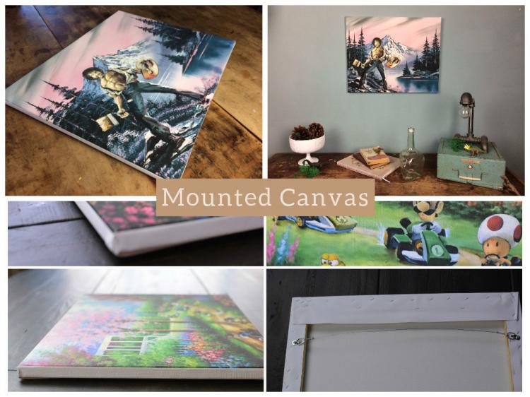 Bob Ross Epic Chest Painting - Repurposed Thrift Store Painting - Parody Bob Ross Painting