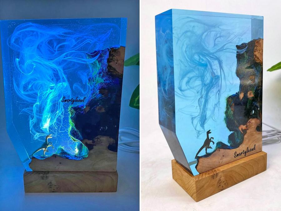 Epoxy Scuba Diver Lamp