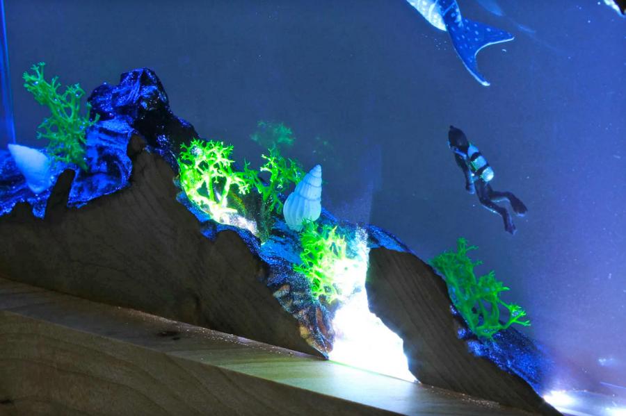 Epoxy Scuba Diver Lamp