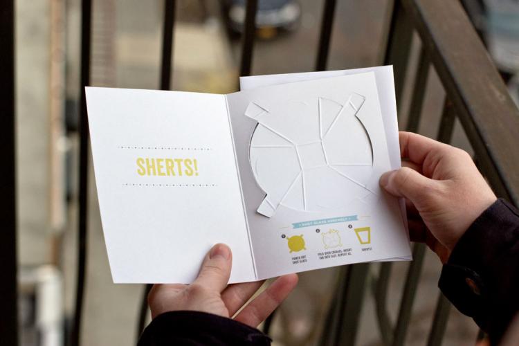 ERRMAHGERD Cut Out Paper Shot Glass Card
