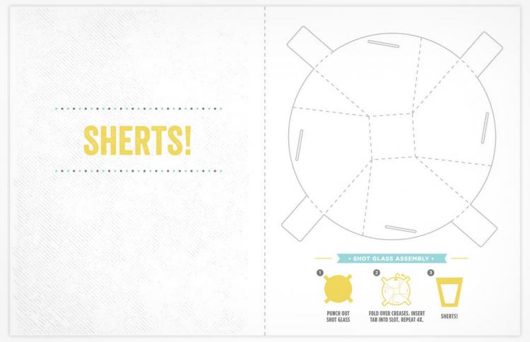 ERRMAHGERD Cut Out Paper Shot Glass Card