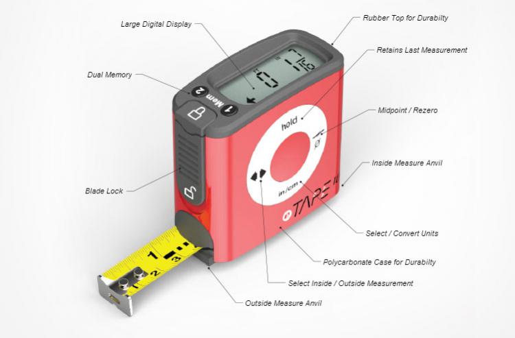 Etape16 Digital Tape Measure With Display - Bluetooth Tape measures records measurements to your phone