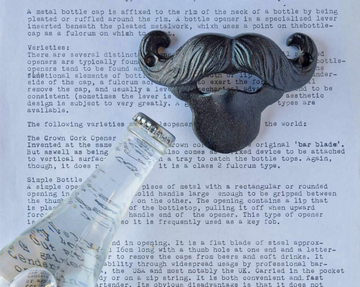 Mustache Beer Bottle Opener - Cast iron mustache beer opener