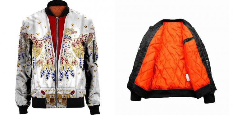 Elvis Print Bomber Jacket - Elvis design printed clothes
