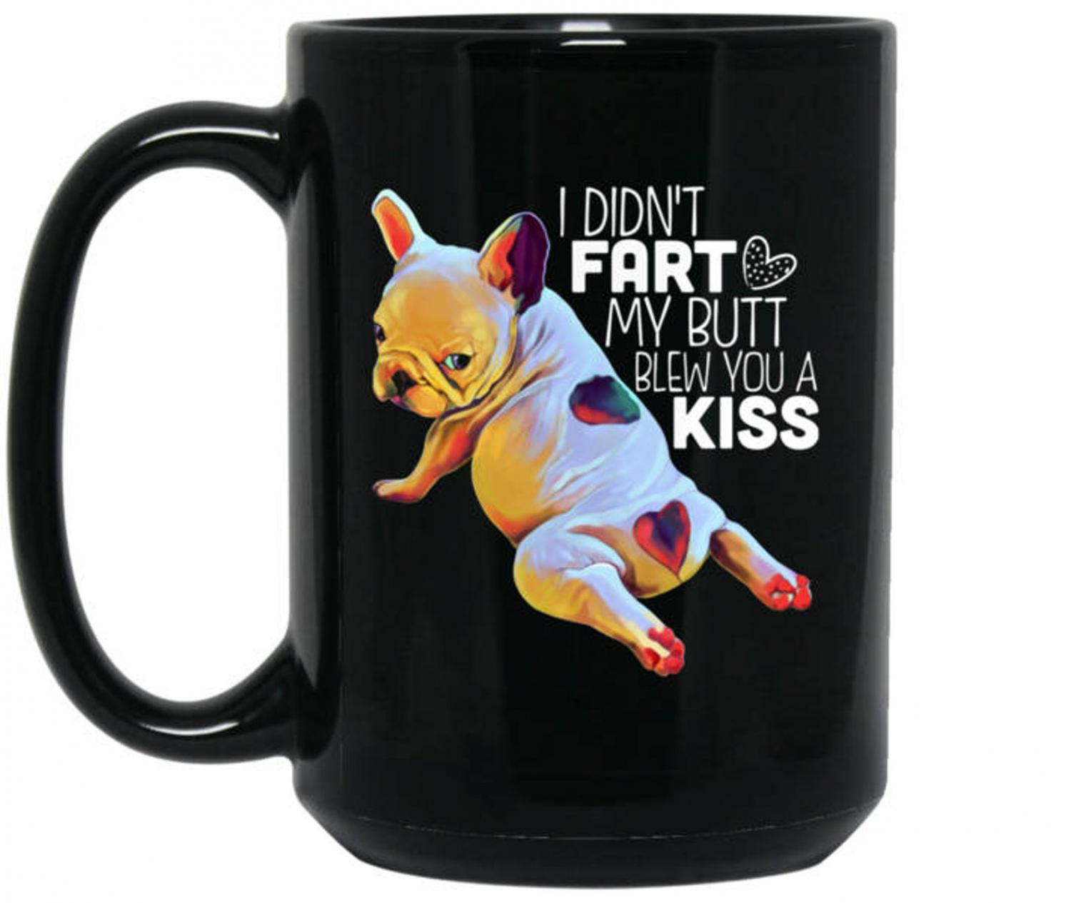 Farting Frenchie Coffee Mug - French bulldog fart coffee mug