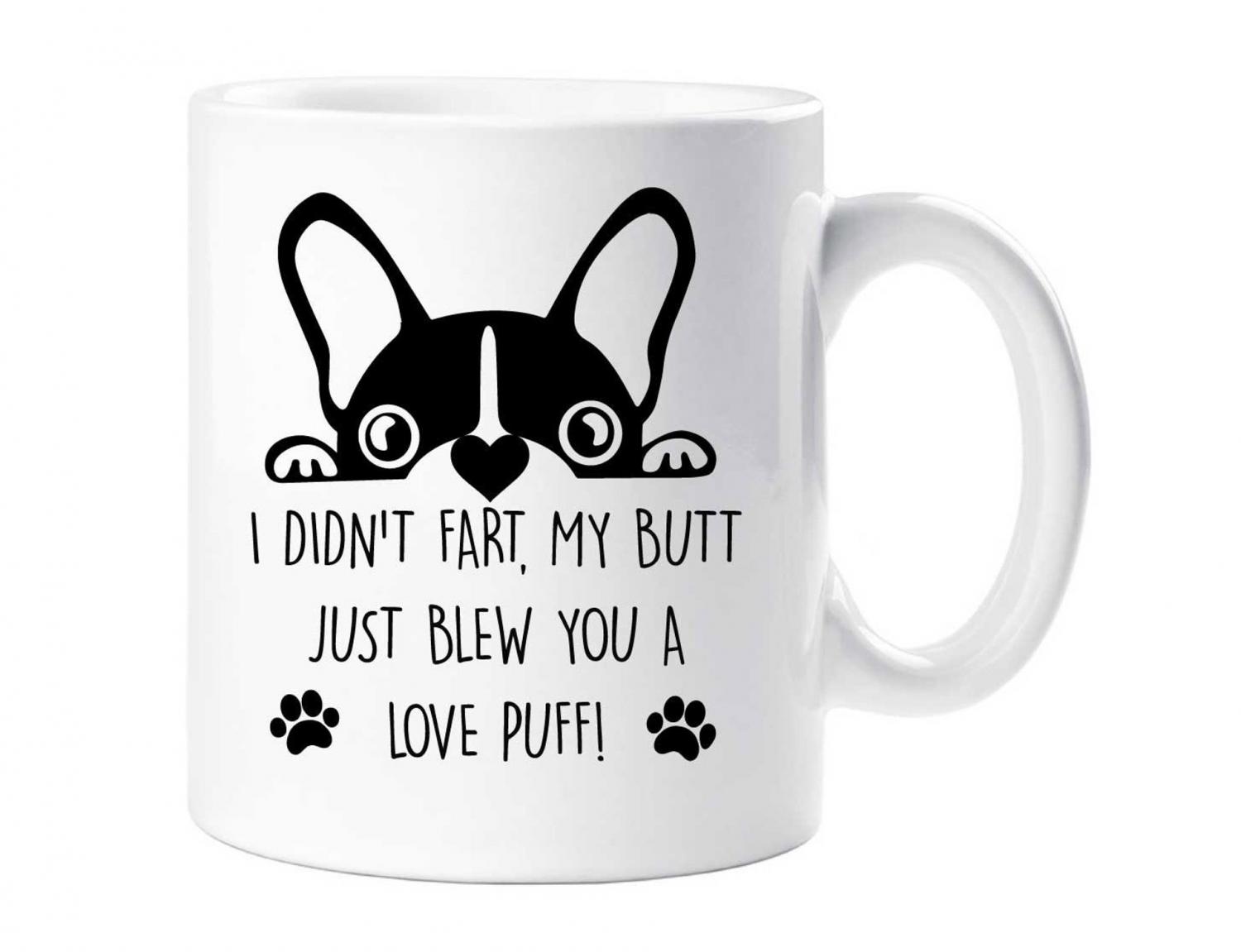 Farting Frenchie Coffee Mug - French bulldog fart coffee mug