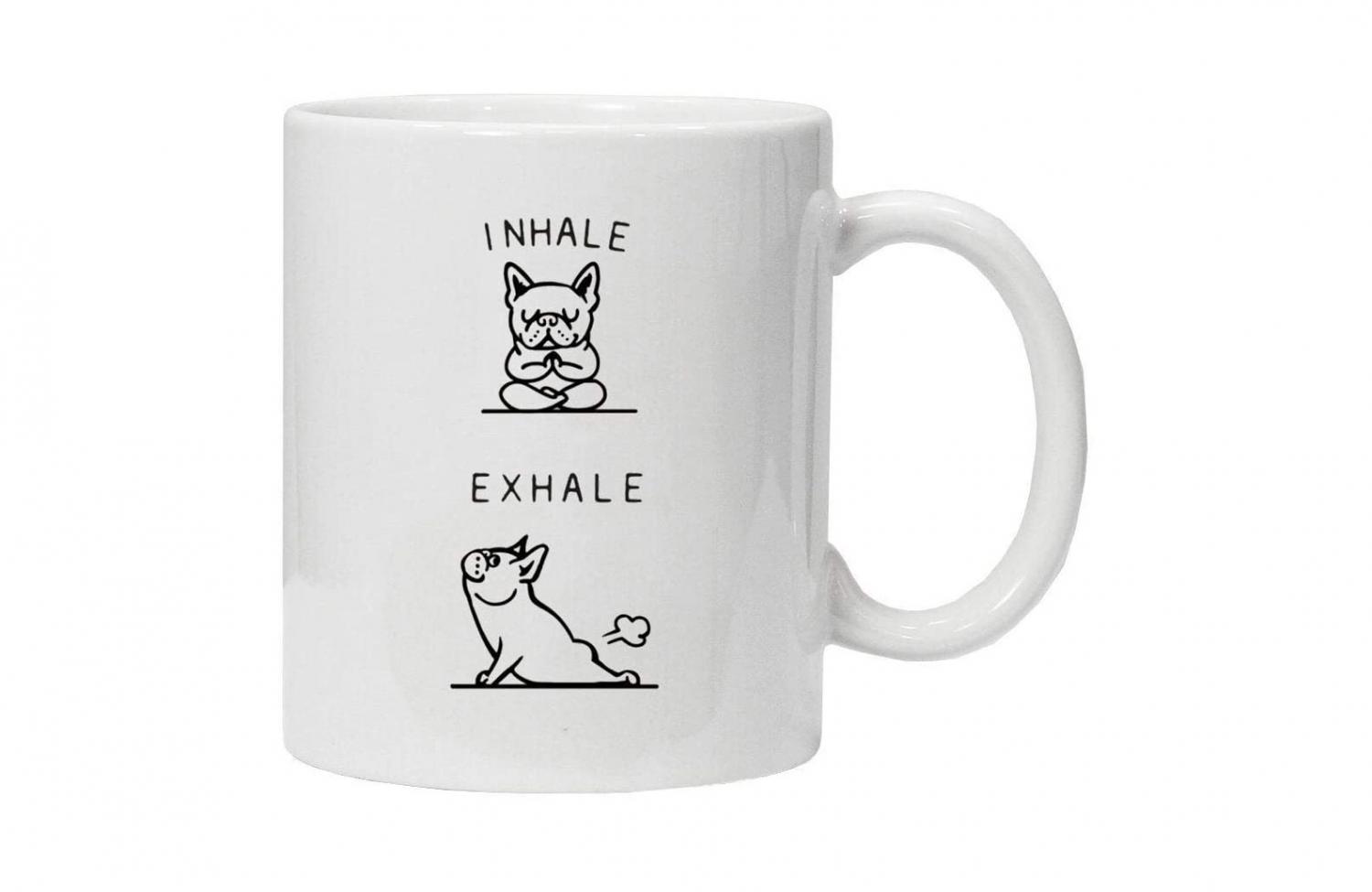 Farting Frenchie Coffee Mug - French bulldog fart coffee mug