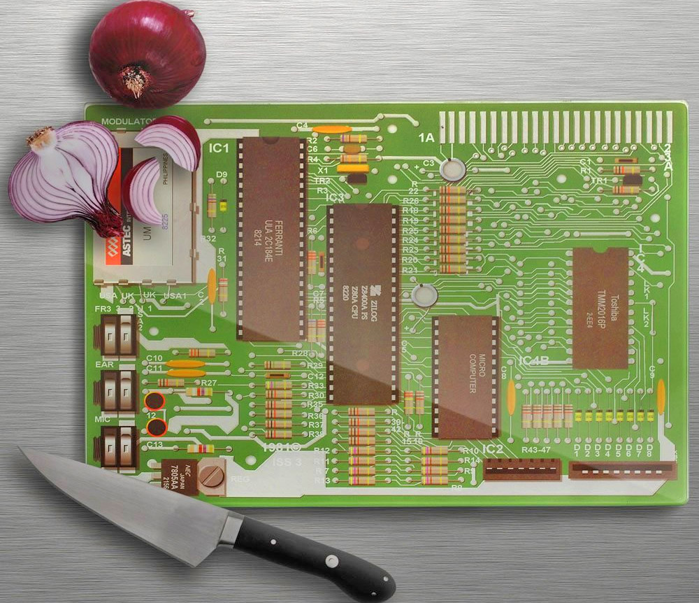 Motherboard Cutting Board - Computer Geek Funny Chopping Board