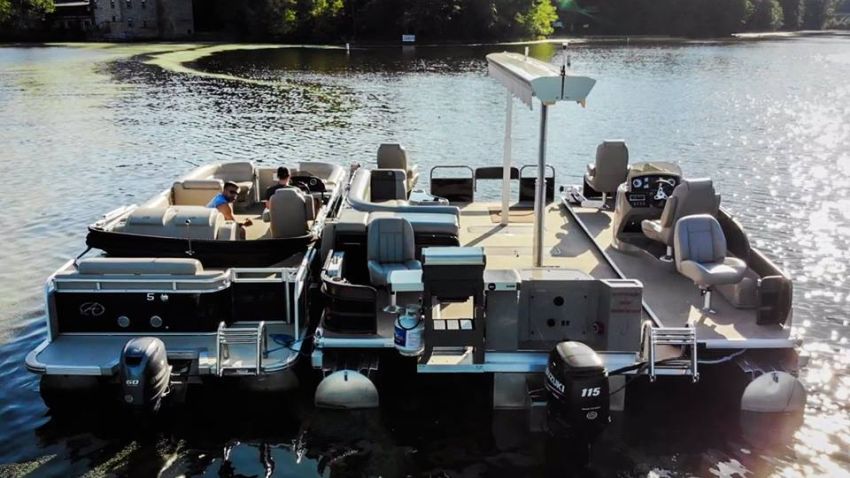 2xMarine Expanding Pontoon Boat Doubles In Size