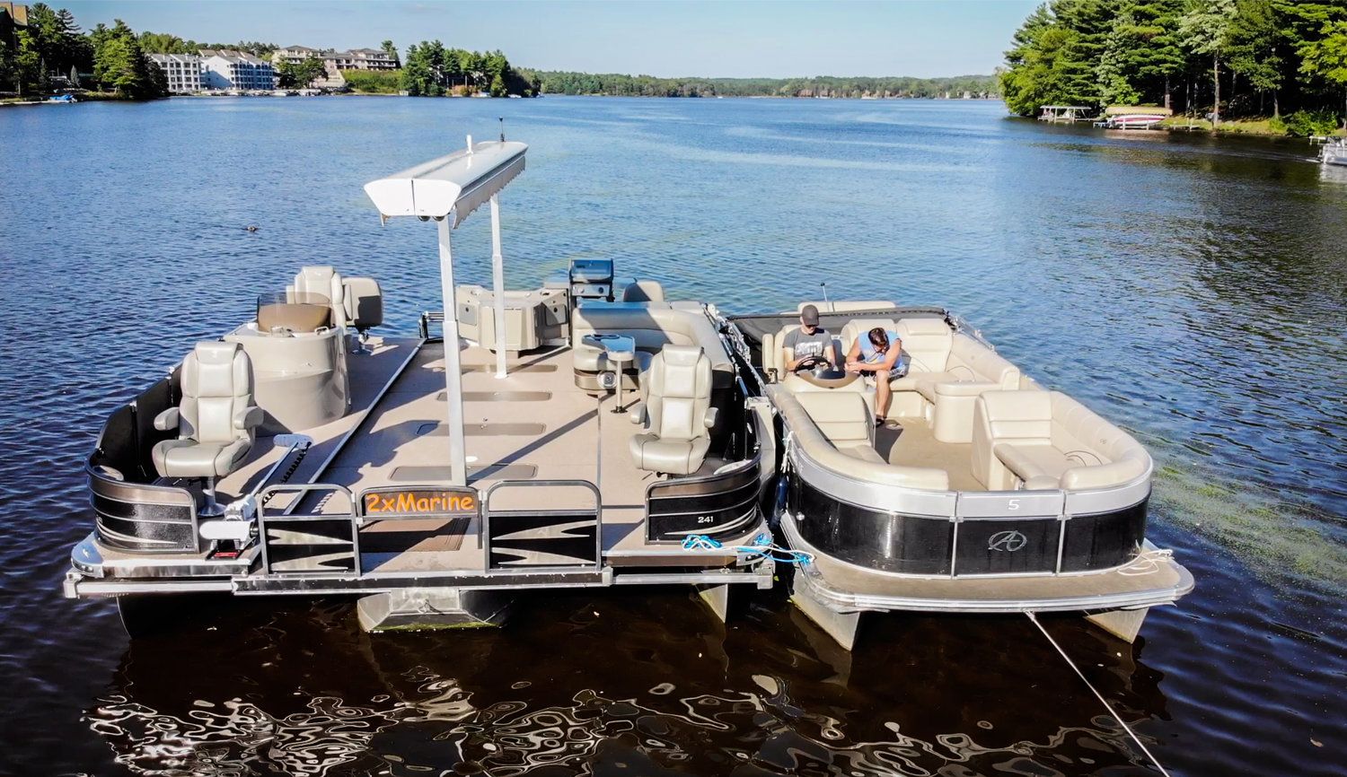 2xMarine Expanding Pontoon Boat Doubles In Size