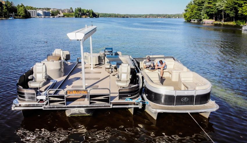 2xMarine Expanding Pontoon Boat Doubles In Size