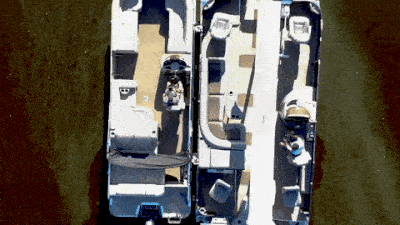 2xMarine Expanding Pontoon Boat Doubles In Size