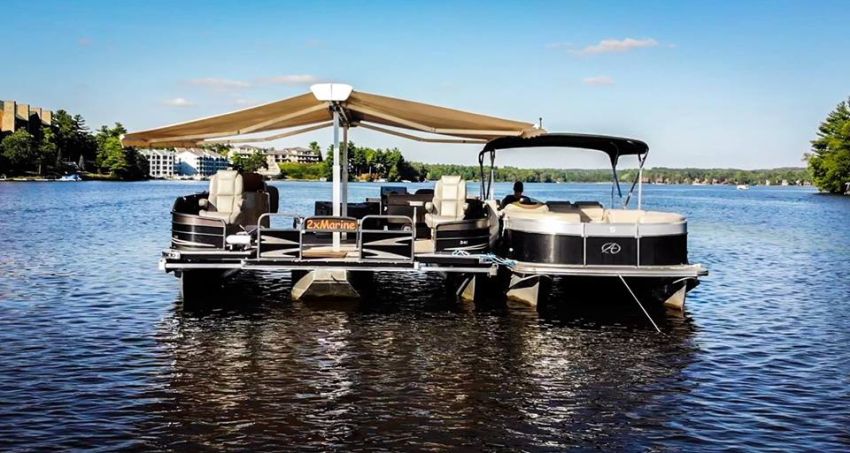 2xMarine Expanding Pontoon Boat Doubles In Size