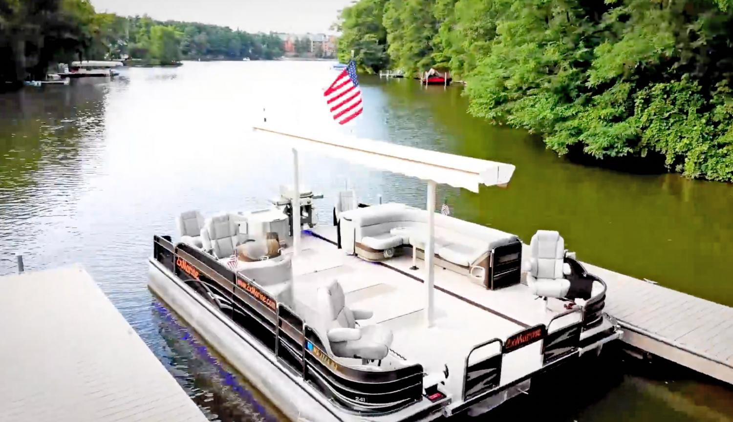 2xMarine Expanding Pontoon Boat Doubles In Size