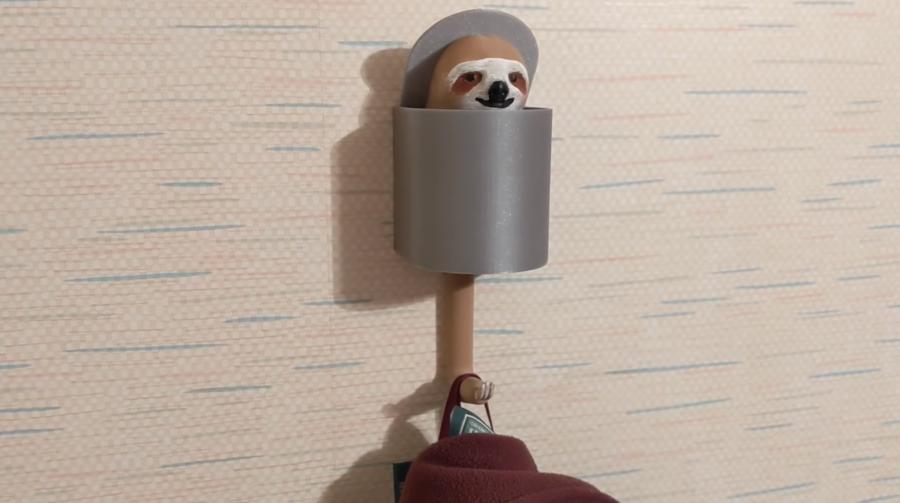 Extra Slow Rising Sloth Coat Hook