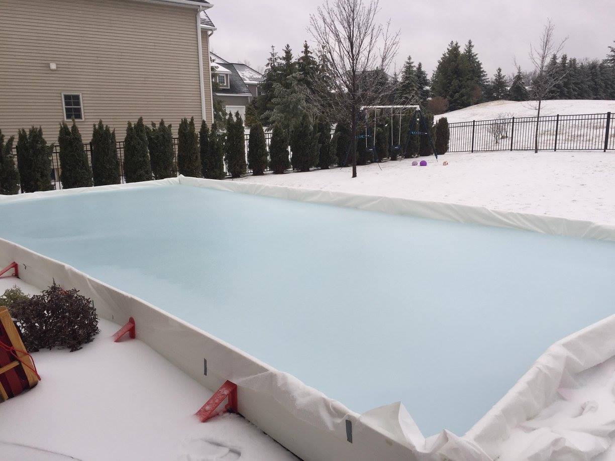 EZ Ice Rink - DIY Backyard Ice Rink That Sets Up in 1 Hour