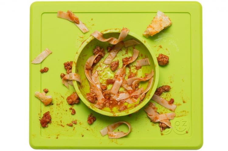 EZPZ Kids Suction Placemat - Suction Cup Placemat / Plate Combo - Kids suction bowl sticks to table to prevent spills
