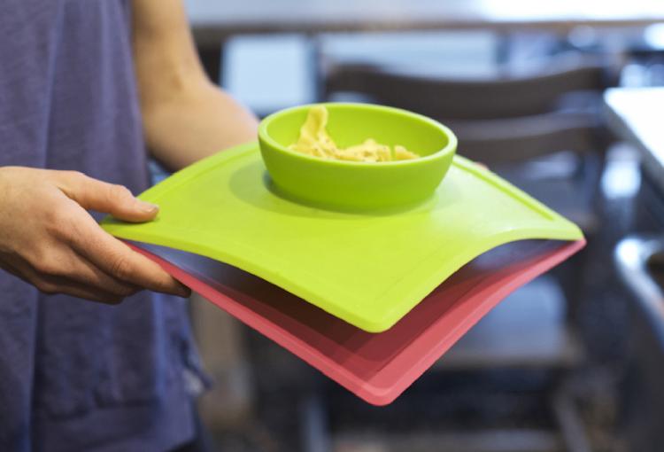 EZPZ Kids Suction Placemat - Suction Cup Placemat / Plate Combo - Kids suction bowl sticks to table to prevent spills