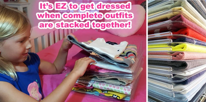 EZSTAX Interlocking Clothing Organizer Dividers - T-shirt clothing dividers