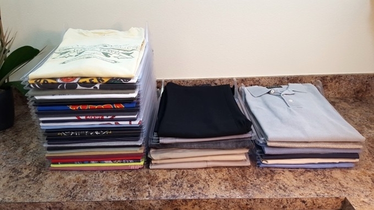 EZSTAX Interlocking Clothing Organizer Dividers - T-shirt clothing dividers