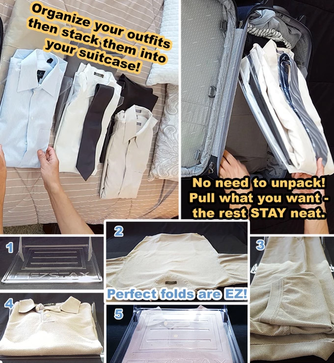 EZSTAX Interlocking Clothing Organizer Dividers - T-shirt clothing dividers