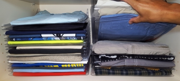 EZSTAX Interlocking Clothing Organizer Dividers - T-shirt clothing dividers