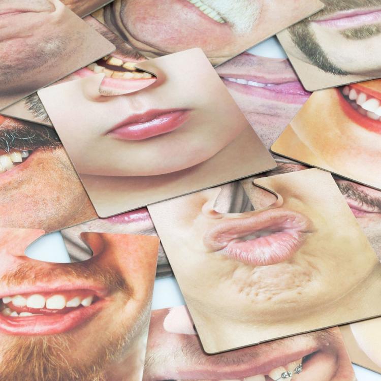 Face Mats - Face Coasters - Funny Face Nose Clips
