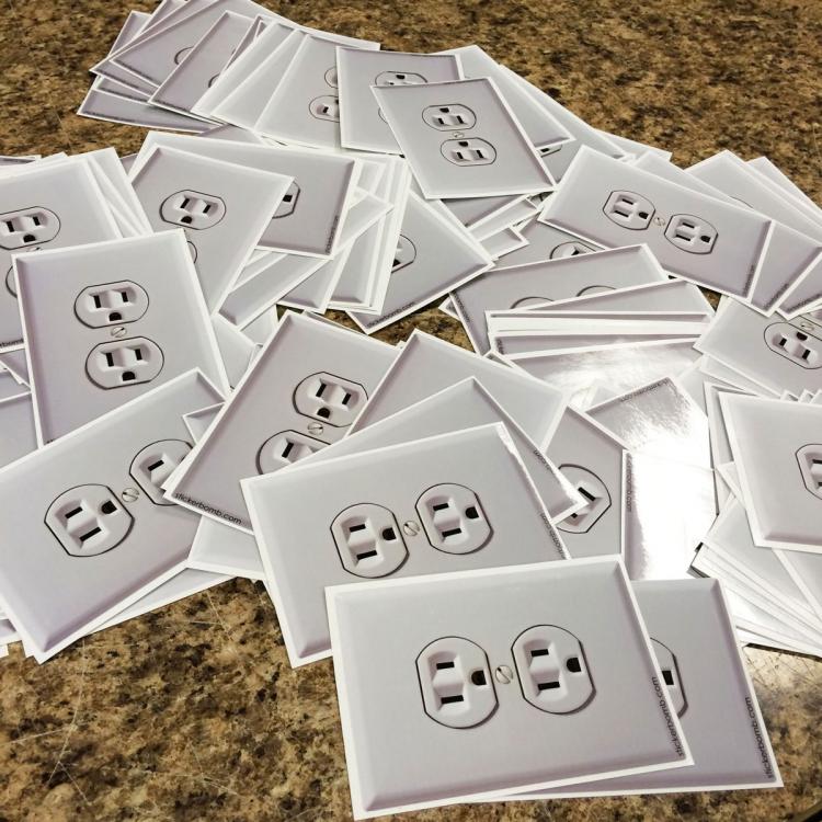 Fake Electric Outlet Sticker