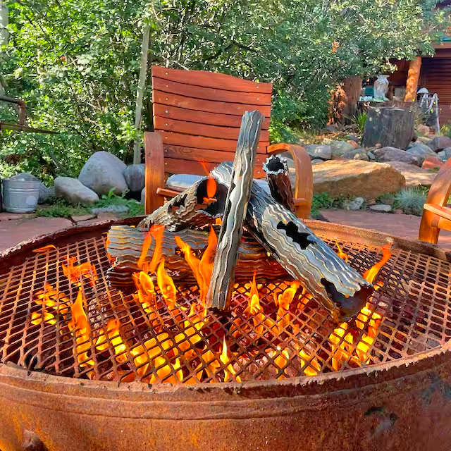 Beautiful Fake Metal Logs For Your Fire Table Or Fireplace