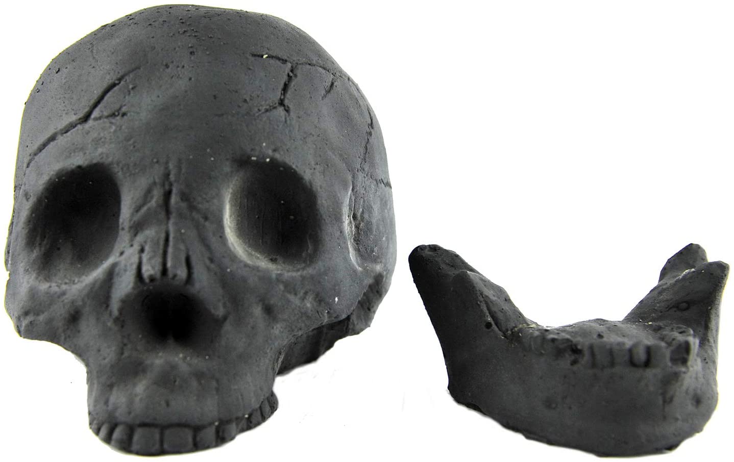 Fake Fireproof Human Skulls For Your Fire-pit - Burning skull bonfire Halloween prop