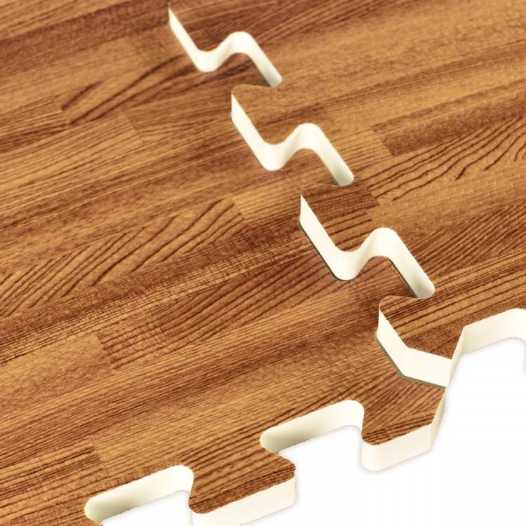 Faux Hardwood Floor Interlocking Foam Tiles - Hard wood flooring pads
