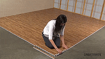Faux Hardwood Floor Interlocking Foam Tiles - Hard wood flooring pads