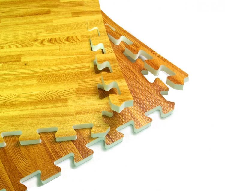 Faux Hardwood Floor Interlocking Foam Tiles - Hard wood flooring pads