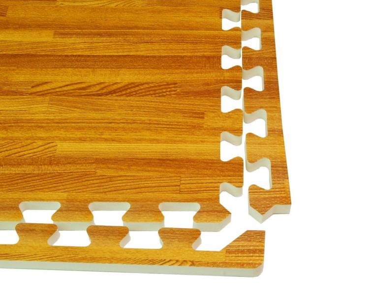 Faux Hardwood Floor Interlocking Foam Tiles - Hard wood flooring pads