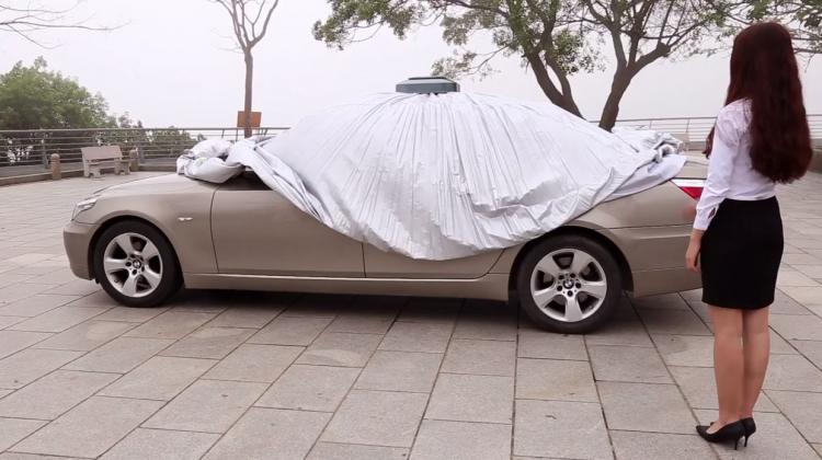 Favo Tech Remote Control Automatic Car Cover - Automatic car tarp protects car from sun and snow