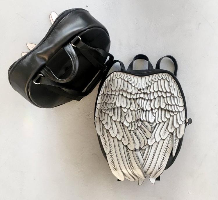 Unique leather backpacks that give you feathery wings - stylish winged backpack