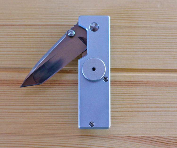 Meteorite Fidget Spinner Knife - Fidget spinner toy doubles as a folding knife
