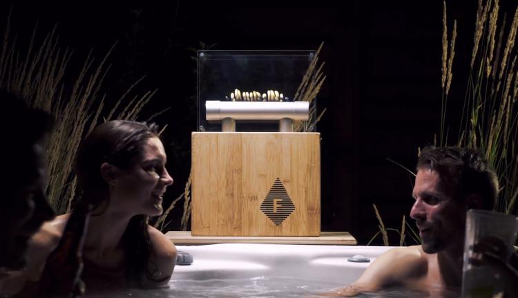Fireside Audiobox that syncs jumping flames to your music - Dancing fire Bluetooth speaker