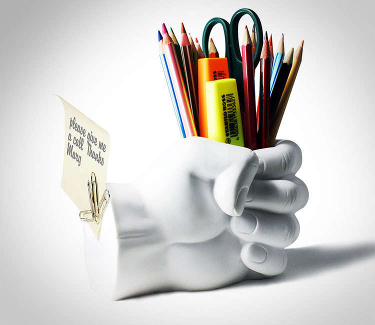 Fist Pen Holder With Paper Clip Magnet