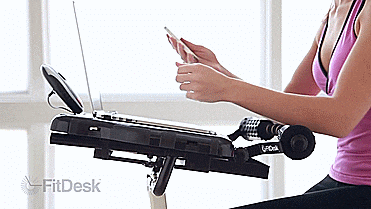 Fit Desk Exercise Bike Work Desk - Laptop Exercise Bike Desk