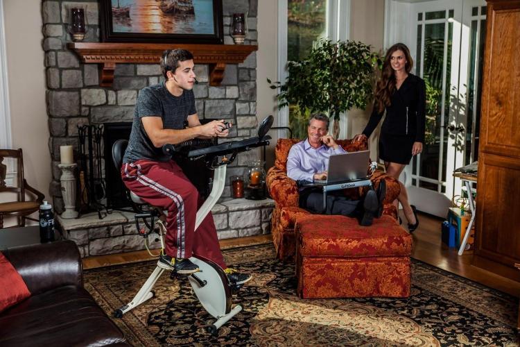 Fit Desk Exercise Bike Work Desk - Laptop Exercise Bike Desk