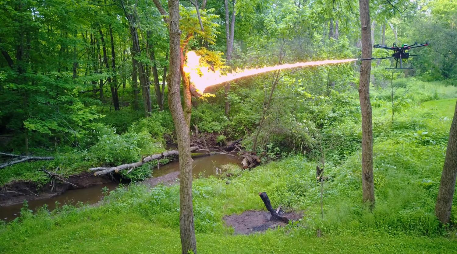 Flamethrower Drone Attachment