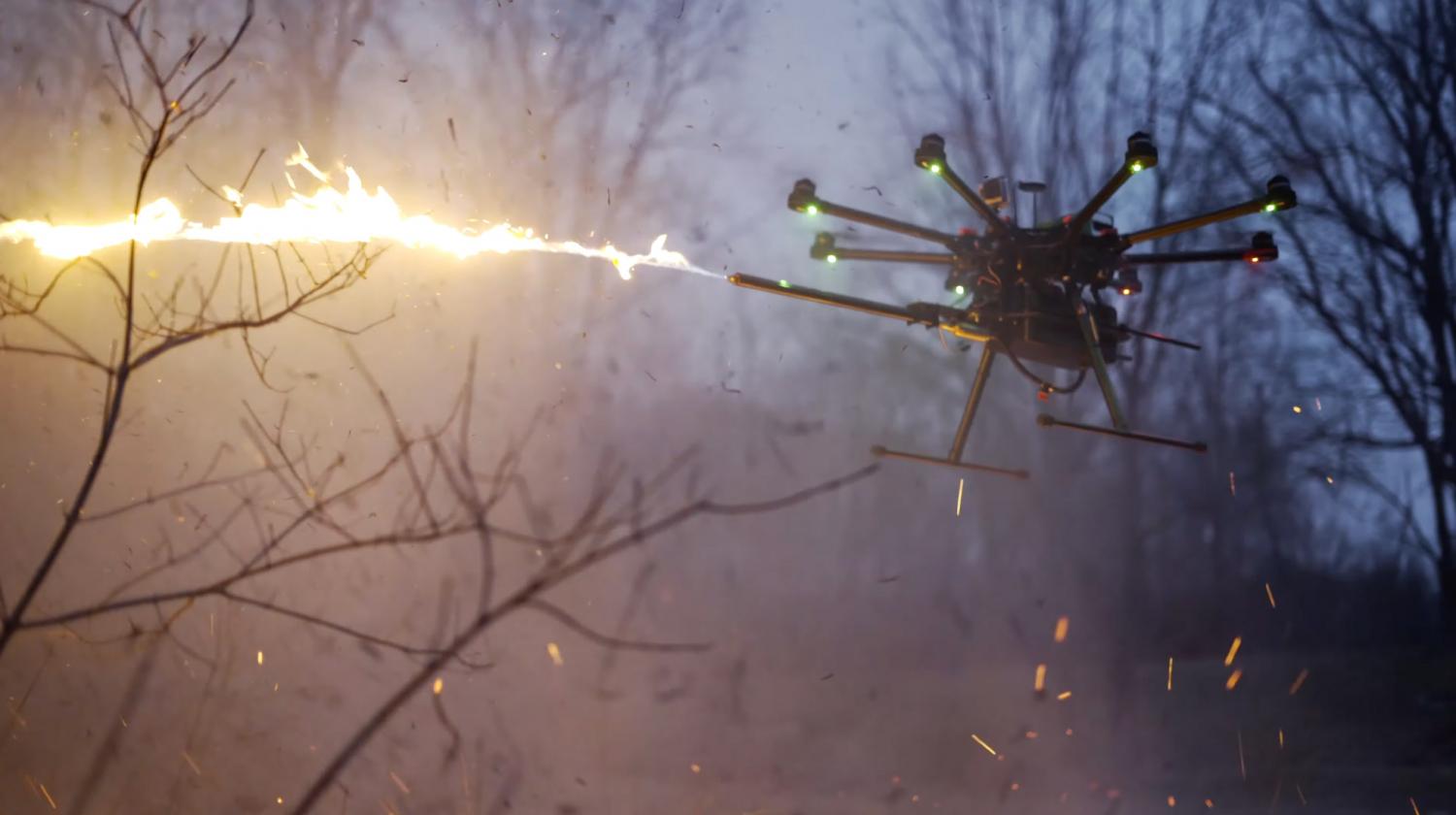 Flamethrower Drone Attachment