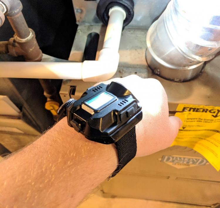 Flashlight Watch - Wrist light watch with compass - Survival rechargeable flashlight watch