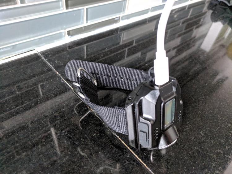 Flashlight Watch - Wrist light watch with compass - Survival rechargeable flashlight watch