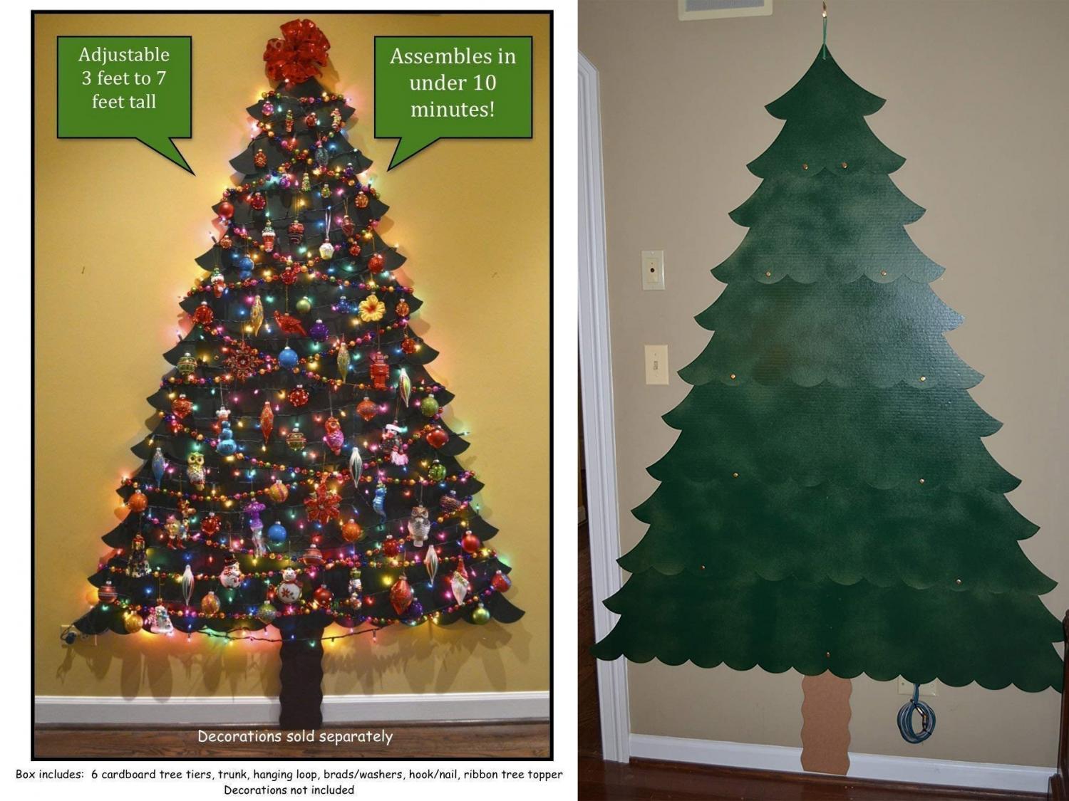 Flat Wall Mounted Christmas Trees Save Space In Smaller Homes